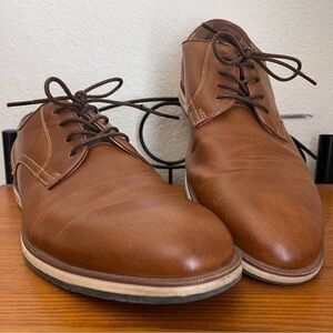 Men's Guess Brown Oxford Faux Leather Shoes size 12M